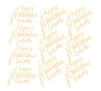 ARTSEWPLY 10 Pièces Cake Toppers Happy Birthday Mom Décor Élégant pour Fête de Mère Décorations Cupcake Faciles à Appliquer pour Célébrations Familiales