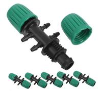 ARTSEWPLY 10 pièces Connecteur Multi-tuyaux pour Irrigation Jardin Adaptateur Six Voies Variable pour Tuyaux PE à Raccord Rapide Verrouillage Femelle Adapté pour Arrosage Extérieur et