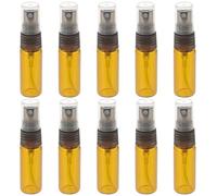 ARTSEWPLY 10 pièces Flacons Vaporisateurs Verre Marron Thé Spray Rechargeable pour Maquillage Parfum et Soins Peau Protection Solaire et Format Compact Voyage