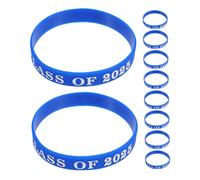 ARTSEWPLY 10 Pièces Lot de Bracelets Silicone Élastiques Class Of pour Fête de Graduation Bandes Caoutchouc Résistantes pour Femmes et Hommes Accessoires Événementiels de Classe