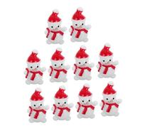 ARTSEWPLY 10 Pièces Lot de Mini Bonshommes de Résine pour Décoration de Noël Accessoires DIY Micro Paysage Design Réaliste et Ornement Rouge