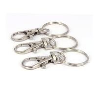 ARTSEWPLY 10 pièces Porte Clés Mousquetons Pivotants avec Anneaux Fermoir Rotatif Durable pour Bricolage Organisation de Clés et Accessoires de Sac
