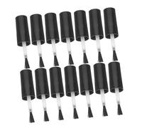 ARTSEWPLY 10 Pièces Set de Pinceaux de Vernis à Ongles avec Capuchons Remplaçables Brosses de Gel Liquide pour Application et Uniforme Accessoires Manucure Diy Noir Mat