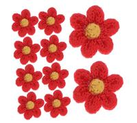 ARTSEWPLY 10 Pièces Yarn Flower Sewing Patches DIY Accessory For Clothes Bags Hats Repair And Decoration
