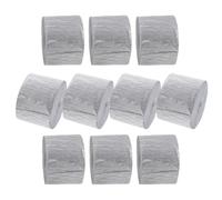 ARTSEWPLY 10 rouleaux Lot Serpentins Papier Crépon Argenté pour Décoration de Fête Mariage et Anniversaire Faciles à Suspendre et Flexibles pour Décorations Festives