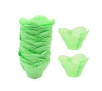 ARTSEWPLY 100 Pièces Caissettes Cupcake Papier Résistantes à Lhuile et Haute Température Moules à Muffins Lotus Vert Antiadhésives et Flexibles pour Pâtisserie et Fête