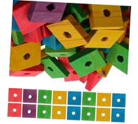 ARTSEWPLY 100 pièces Copeaux Bois Colorés pour Perroquet à Mâcher Sûr pour Oiseaux Aide Au Limage des Dents Adapté à Toutes Espèces de Perroquets et Perruches