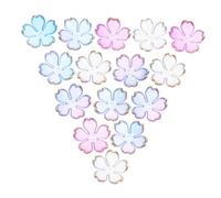 ARTSEWPLY 100 Pièces Perles Espaceurs Cerisier Acrylique Pétales Mini Fleurs Dégradé Bleu Or pour Fabrication de Bijoux Bracelets Colliers Boucles Oreilles