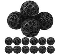 ARTSEWPLY 100pcs Boules de Filtration pour Aquarium Bioballs en Coton et Plastique Noir, Augmente la Solubilité de L'oxygène et Réduit la Mortalité des Poissons pour Aquarium d'eau Salée