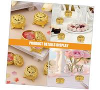 ARTSEWPLY 12 Pièces Boîtes à Rondes Vintage pour Mariage et Fête Boîtes Rose Relief pour Bijoux Confiserie et Souvenirs Couleur Or