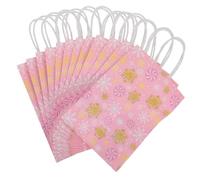 ARTSEWPLY 12pièces Sacs Noël Flocons Papier Avec Poignées Sacs Friandises Bonbons Fêtes Hiver Fournitures Fête