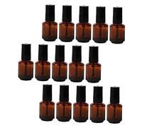 ARTSEWPLY 15 Pièces Flacons Vernis à Ongles DIY Verre Cylindrique avec Pinceau Flacons de Retouche Étanches pour Huiles Essentielles et Vernis Coffret Pratique pour Mélanges Personnalisés