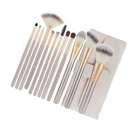 ARTSEWPLY 1ensemble Set De Pinceaux De Maquillage Rice Avec Étui Brosse à Mascara Pinceaux Pour Ombres à Paupières Et Sourcils Parfait Pour Usage Quotidien Et Professionnel