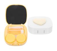ARTSEWPLY 2 Ensembles Boîte Lentilles Contact Portable Étanche Organisateur Petit Boîtier de Rangement Cosmétique pour Lentilles de Contact et Pratique pour Voyage et Usage