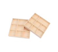 ARTSEWPLY 2 Pièces Boîtes de Rangement Peintes Main Boîte Multi Compartiments Décorative DIY pour Noël Pratiques pour Maison