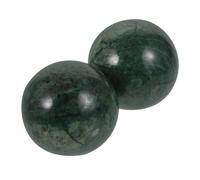 ARTSEWPLY 2 pièces Boules de Massage Jade Naturel pour Exercices des Mains et Relaxation Musculaire Boules de Gymnastique Manuelles Anti-stress et Massage des Doigts