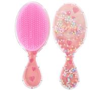 ARTSEWPLY 2 Pièces Brosse à Cheveux Garçon Fille Portable Brosse Démêlante Douce pour Voyage Design Cartoon Transparent Ovale Massage Antistatique Fille