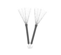 ARTSEWPLY 2 pièces Brosse à Tambour Jazz Acier Inoxydable avec Manche Long pour Batterie et Percussion et Rétractable pour Musiciens Débutants et Groupes Jeunes