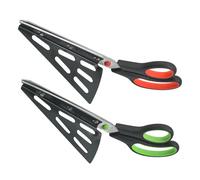 ARTSEWPLY 2 Pièces Ciseaux à Pizza Acier Inoxydable Coupe-pizza Multifonctionnel Antiadhérent avec Pelle Détachable Lame Alimentaire Tranchante pour Pizza et Salade Facile à Nettoyer et