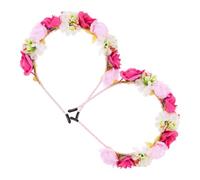 ARTSEWPLY 2 Pièces Couronne de Fleurs Bandeaux Floraux avec Roses Artificielles Accessoire Élégant pour Mariages Fêtes et Festivals Couronne de Fleurs Mexicaine pour Halloween et Maternité