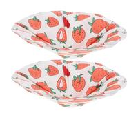 ARTSEWPLY 2 Pièces Lot de 2 Supports Anti-Brûlure pour Bols Micro-Ondes, Résistants à la Chaleur, en Tissu Motif Fraise, Compatibles Bols à Soupe Chauffants, Cuisine et Repas en Déplacement