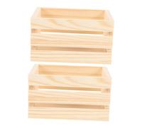 ARTSEWPLY 2 Pièces Miniature Caisses pour Maison de Poupée Décor Micro Paysage Paniers Pin Compacts et Accessoires de Rangement pour Miniature Alimentaire