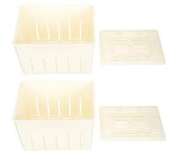 ARTSEWPLY 2 pièces Moule à Tofu Plastique Boîte pour Fabrication de Tofu DIY Outil de Cuisine Étanche Résistant Corrosion Facile à Nettoyer Moule pour Soja Ferme