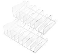 ARTSEWPLY 2 pièces Organisateur de Palettes Dombres à Paupières Transparent Support Divisé pour Cosmétiques Rangement Compact pour Maquillage Gain de Place pour Salle de Bain et Coiffeuse