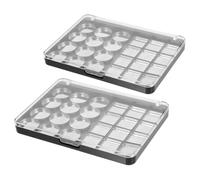 ARTSEWPLY 2 pièces Palette Fards à Paupières Vide Magnétique Plateau Maquillage Compact Léger avec Emplacements Protection Antichoc et Rangement Pratique pour Pigments DIY