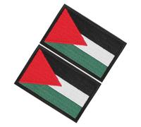 ARTSEWPLY 2 Pièces Patchs Brodés Drapeau Palestine Pour Vêtements Sacs à Dos Voyages Fêtes Décoration Accessoires Brassards Thermocollant Broderie