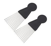 ARTSEWPLY 2 pièces Peigne Afro Acier de Peignes à Cheveux pour Hommes Outils de Coiffure pour Salon et Usage Domestique