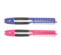 ARTSEWPLY 2 pièces Peigne V Forme Brosse Démêlante et Lissante Portable pour Coiffure Rapide Résistant et Ergonomique Usage Salon et Domestique Rose Bleu