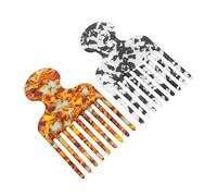 ARTSEWPLY 2 Pièces Peignes Acétate Pour Cheveux Afro et Bouclés Styling pour Hommes et Femmes Peignes Fins Pour Mise Forme et Mèches Colorées