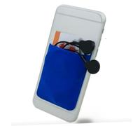 ARTSEWPLY 2 pièces Porte Cartes Adhésif pour Téléphone Portable Pochette Arrière Souple pour Cartes de Crédit et Id Compact et Étui Bleu pour et Banque