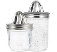 ARTSEWPLY 2 pièces Presse-agrumes Manuel pour Maison Kit Inox Extracteur de Jus Orange et Citron Compatible Mason Jar Compact et Pratique pour Camping et Pique-