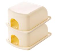 ARTSEWPLY 2 pièces Protections de Prises Sécurité Abs Résistant Choc et Haute Température Couvercles Prises Murales Garçon Fille et Réutilisables pour Maison et École Cache-prises Pratique