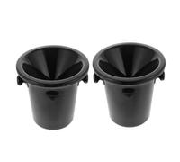 ARTSEWPLY 2 pièces Seau de Dégustation Vin Plastique Noir Double Oreilles Crachoir Vin Entonnoir Éclaboussures Seau à Glace pour et Caves