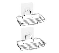 ARTSEWPLY 2 pièces Support Mural Acier Inoxydable sans Perçage Égouttoir à Drainant Étagère Polyvalente pour Salle de Bain et Cuisine avec Stickers Muraux