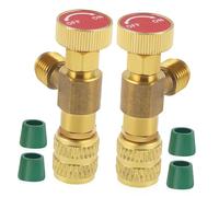 ARTSEWPLY 2 Pièces Valve de Recharge Réfrigérant Soupape de Sécurité Climatisation Laiton Remplacement Noyau Valve pour Contrôle Précis et Étanchéité Antifuite