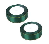 ARTSEWPLY 2 Rouleaux ruban d'emballage cadeau Mariage garçon inviter décorations de fête de fiançailles Invitation épouser Bordé cadeau bande Rubans de bricolage Vert