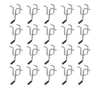 ARTSEWPLY 20 ensembles Crochets pour Panneaux Perforés Fer Lot Embouts Caoutchouc Crochets Tripodes Robustesse Anti-rouille pour Garage Atelier Supermarché Supports Faciles à Installer