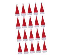 ARTSEWPLY 20 Pièces Chapeau de Noël Forme de Bouchon de Sucette pour Décorations de Noël avec Couleurs Classiques et Rouge