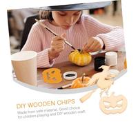 ARTSEWPLY 20 Pièces Halloween Wood Slices DIY Set Natural Wooden Cutouts For Haunted House Decor Party Props And Crafts Pumpkin And Witch Shapes For Creative Painting