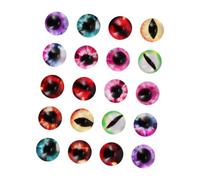 ARTSEWPLY 20 pièces Patches Oculaires Verre Ronds pour Bijoux DIY Accessoires Cabochons pour Poupées Pierres Précieuses Artisanales pour Créations Bijoux et Décorations