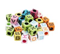 ARTSEWPLY 200 Pièces Perles Acryliques Alphabet Multicolores Cubes pour Fabrication Bijoux DIY Bracelets Colliers Accessoires Créatifs