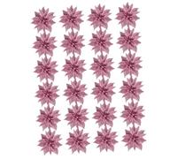 ARTSEWPLY 24 Pièces Mini Guirlande Fleurs Pailletées Or pour Sapin de Noël DIY Décoration Intérieure et Extérieure Accessoires de Couronne Festive pour Mariage et Célébration Lot
