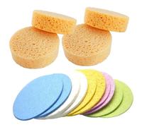 ARTSEWPLY 25 pièces Éponge Visage Cellulose Naturelle Rondes Nettoyage Doux Éponges Démaquillantes Absorbantes pour Soins Quotidiens Couleur Aléatoire Couleur Aléatoire