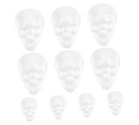 ARTSEWPLY 25 Pièces Ornements Suspendus Tête de Squelette Mousse Non Décorations Halloween DIY à Colorier pour Fête et Ambiance Effrayante