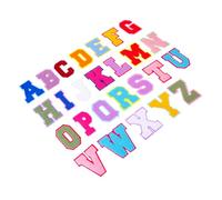 ARTSEWPLY 26 Pièces Patches Thermocollants Lettres Anglaises Appliqués Brodés Colorés pour Vêtements Sacs Chaussures Décoration et Réparation Facile par Repassage ou Couture