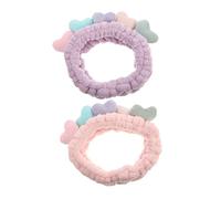 ARTSEWPLY 2pièces Bandeau De Maquillage Élastique Pour Visage De Doux Et Confortable Pour Spa Le Maquillage Nettoyage Du Visage Couleurs Pastel